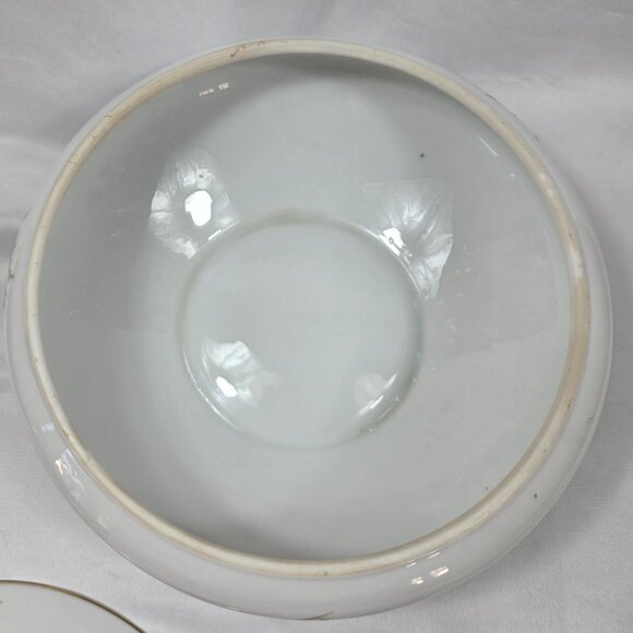 Fine China of Japan Golden Harvest Covered Vegetable Bowl Gold Wheat Sprays - Picture 3 of 14